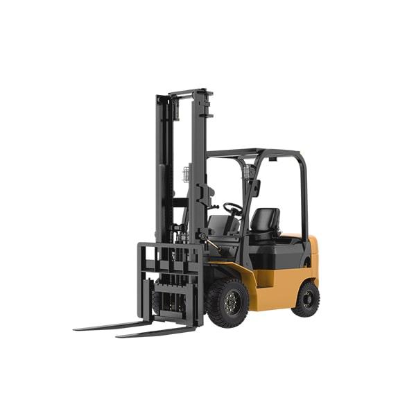 forklifts include features such as safety belt, horns, and back-up alarms for safety